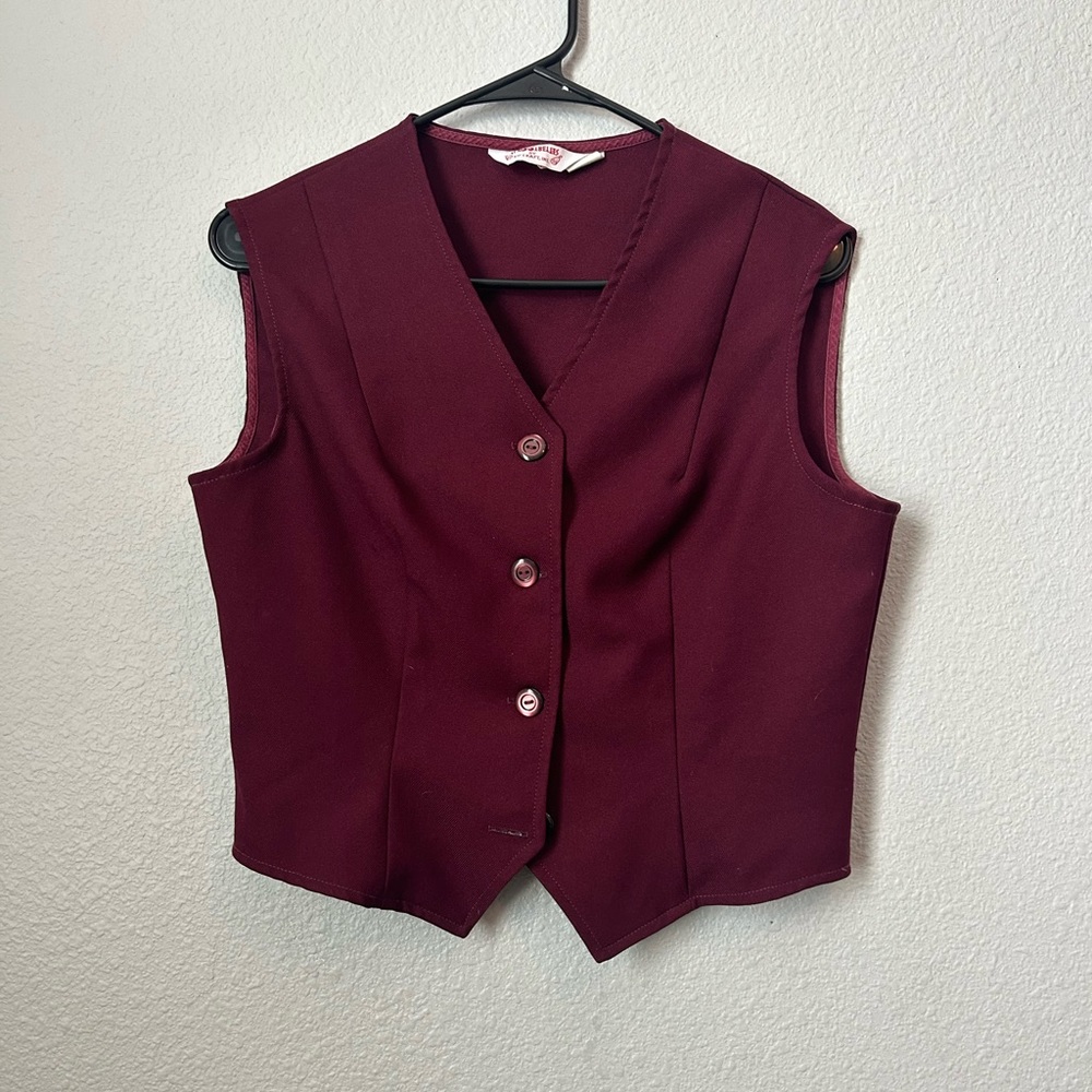 Business Casual Vest Maroon